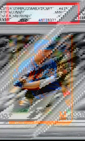 2019 TOPPS COMPLETE SET NO SOCK PETE ALONSO PSA 9 RC