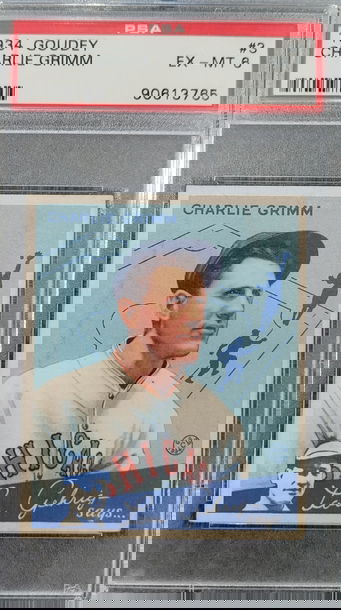 1934 Goudey #3 Charlie Grimm PSA 6 EX-MT Cubs