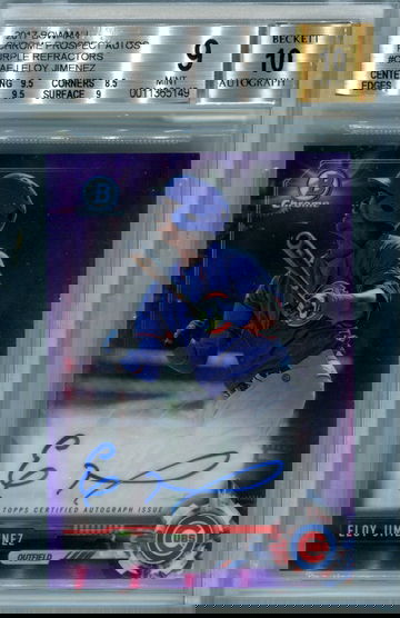 Eloy Jimenez purple refractor /250 BGS 9 auto 10