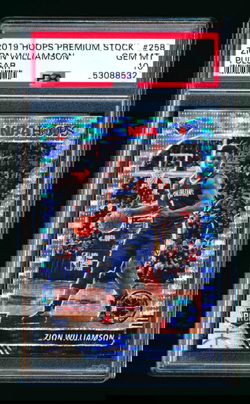 2019-20 PANINI HOOPS PREMIUM ZION WILLIAMSON RC ROOKIE PULSAR #258 PSA 10