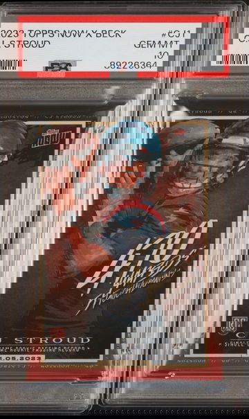 2023 TOPPS NOW X TYSON BECK C.J. STROUD #CJ1 RC ROOKIE PSA 10