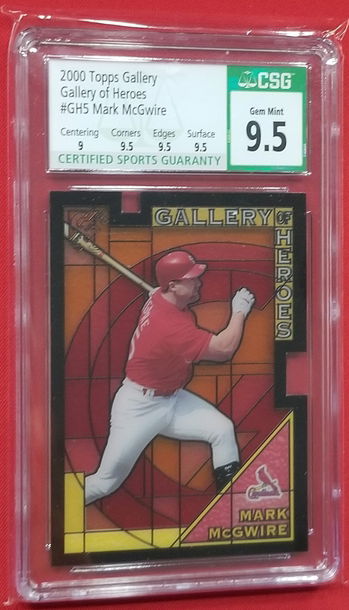 2000 topps Gallery of heroes Mark McGwire 9.5