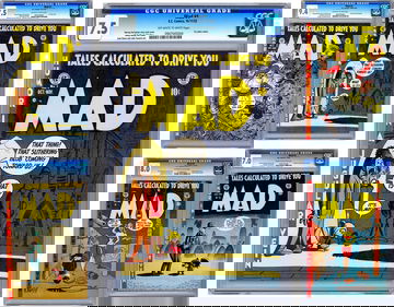 MAD #1-2-3-4 CGC VF/NM *SPECTACULAR 1ST EDS OF GROUNDBREAKING EC SERIES* 1952-53