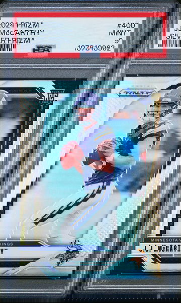 2024 Panini Prizm Silver Prizm J.J. McCarthy #400 RC PSA 9