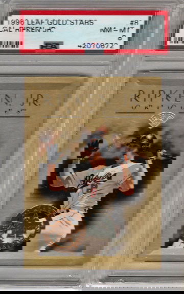 1996 Leaf Gold Stars #8 Cal Ripken Jr PSA 8