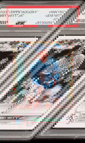 2022 Topps Holiday Bobby Witt Jr RC #HW150, KC Royals, PSA 10 Gem Mint