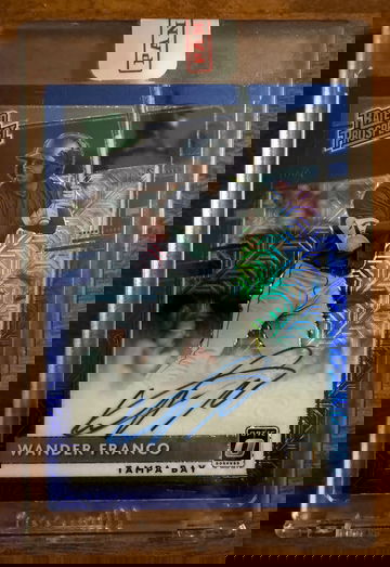 2020 Panini Donruss Optic Wander Franco Rated Prospect Blue Mojo Auto