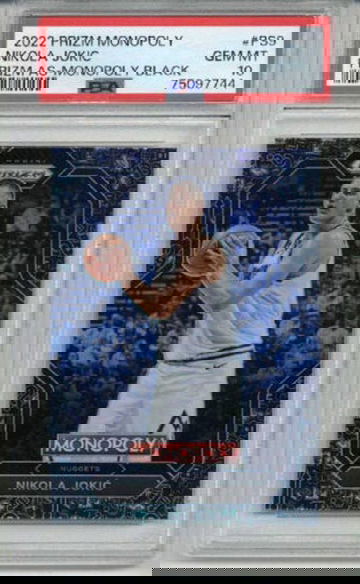 2022 PANINI PRIZM MONOPOLY PRIZM ALL STAR BLACK #PS9 NIKOLA JOKIC PSA 10