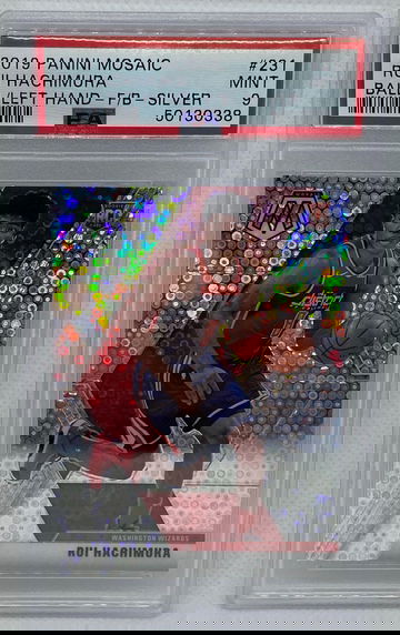 Rui Hachimura 2019-20 Mosaic Basketball Silver Disco Variation PSA 9