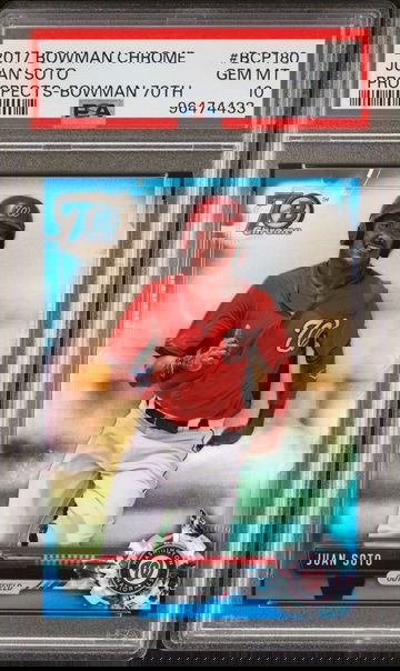 2017 Bowman Chrome Prospects Juan Soto Bowman 70th PSA 10 low pop