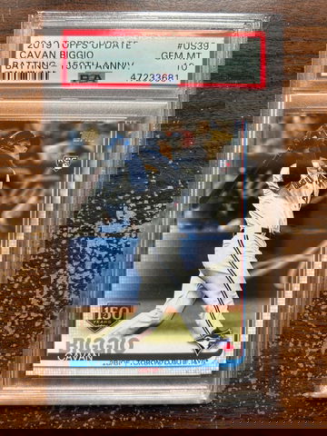 2019 Topps Update US39 Cavan Biggio RC Batting-150th Anniversary PSA 10