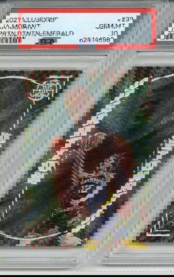 2021 PANINI ILLUSIONS OPERATION DETONATION EMERALD #29 JA MORANT PSA 10