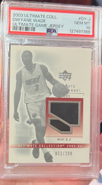 2003 Ultimate Collection Dwyane Wade Rookie Game Jersey /200 PSA 10