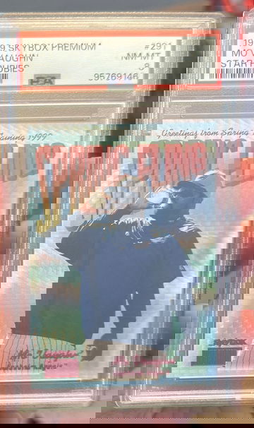 1999 Skybox Premium Mo Vaughn Star Rubies /50 PSA 8