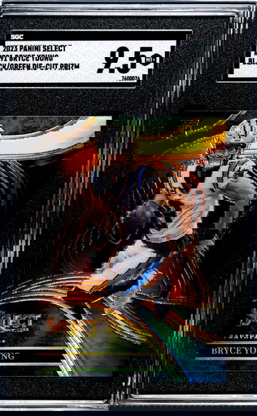 2023 Panini Select #291 Bryce Young Black/Green Die-Cut Prizm SGC 9.5