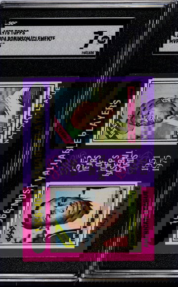 1975 Topps #200 1966 MVP'S Frank Robinson & Roberto Clemente SGC 7 NM