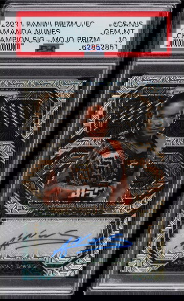 2021 Panini Prizm UFC Champion Mojo Amanda Nunes AUTO /25 PSA 10 GEM MINT