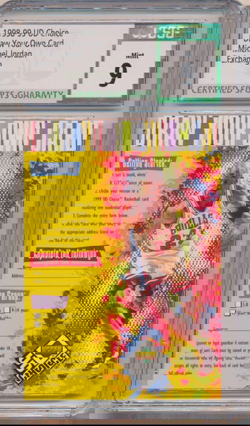 1998-99 UD CHOICE MICHAEL JORDAN DRAW YOUR OWN CARD EXCHANGE CSG 9