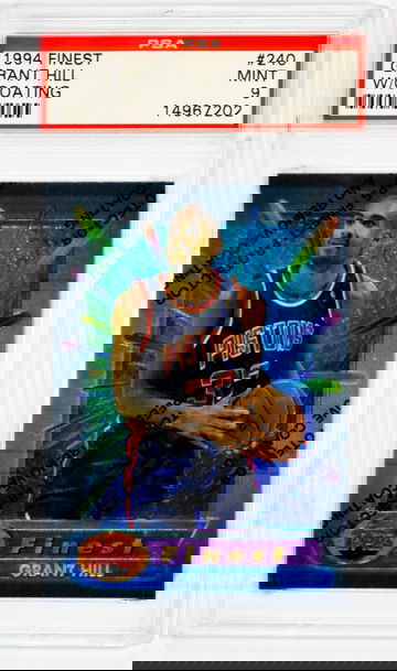 1994 Grant Hill Topps  Finest W/ Coating  #240 PSA 9