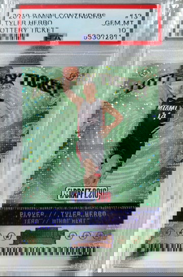 2019-20 Panini contenders tyler herro rc lottery ticket #13 psa 10