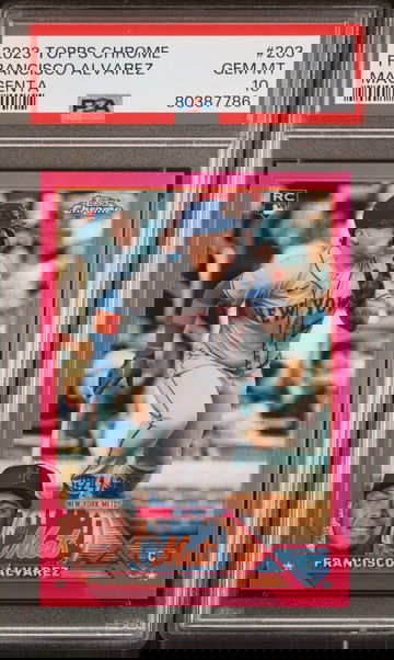 Francisco Alvarez 2023 Topps Chrome #203 Magenta Refractor PSA 10