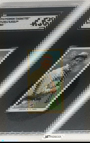 1909-11 T206 Wee Willie Keeler Piedmont 350 PSA 4.5 Batting HOF .341 lifetime BA