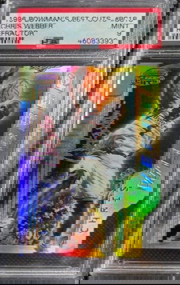 1996-97 Bowman's Best Cuts Refractor Chris Webber #BC18 PSA 9 MINT Bullets HOF  POP 2