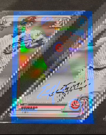 Ed Howard 2020 Bowman Chrome Blue Refractor Autograph /150