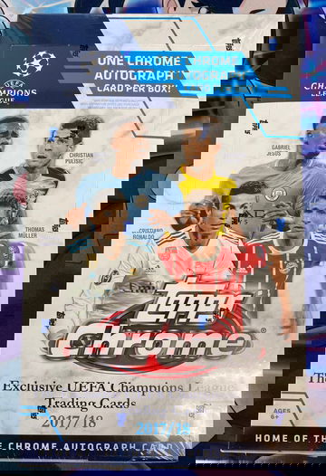 2017-18 Topps Chrome UEFA Champions League Sealed Hobby Box Mbappe RC