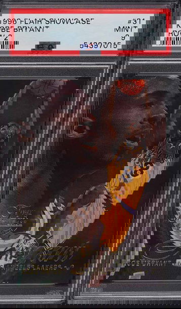 1996 Flair Showcase ROW 2 KOBE BRYANT PSA 9