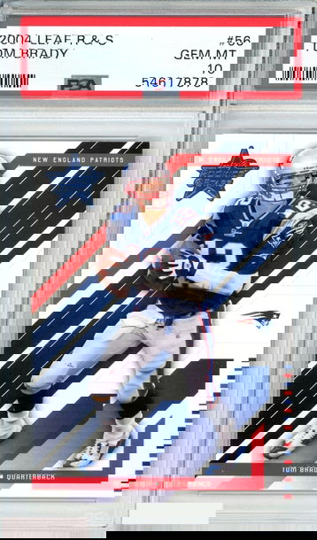 2004 LEAF ROOKIES AND STARS TOM BRADY #56 NEW ENGLAND PATRIOTS PSA 10 GEM MT