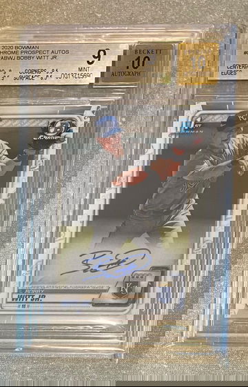 Bobby Witt Jr 2020 Bowman Chrome Auto BGS9
