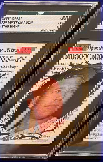 1961 Topps #578 Mickey Mantle All-Star SGC 5