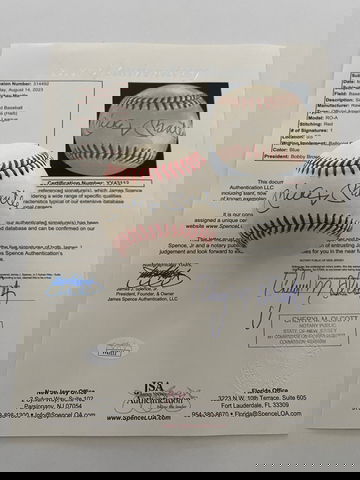 Mickey Mantle signed autographed baseball. JSA certified. 