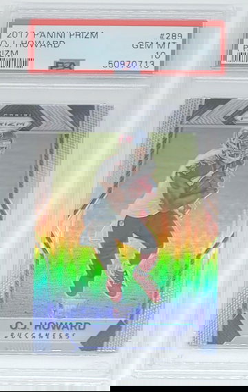 2017 Prizm OJ Howard Silver Prizm SP RC #289 PSA 10 GEM MINT POP 27