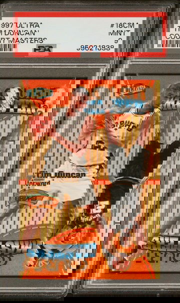 1997 Ultra Tim Duncan Cpurt Masters RC PSA 10