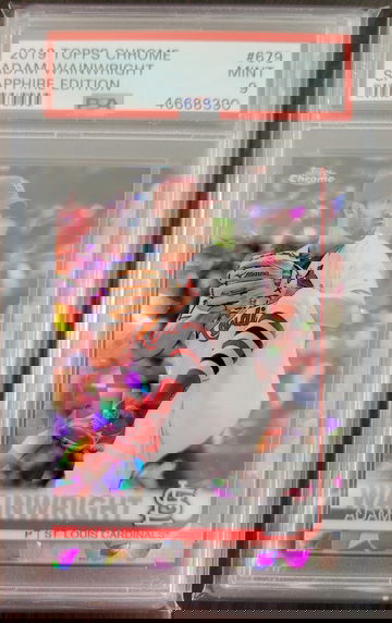 2019 Topps Chrome Sapphire Adam Wainwright PSA 9 Mint Cardinals