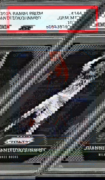2015-16 Panini Prizm Giannis Antetokounmpo #144 PSA 10