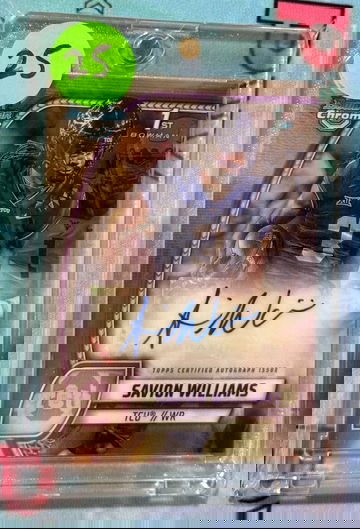 2024 Bowman U Chrome Savion Williams Auto TCU Packers