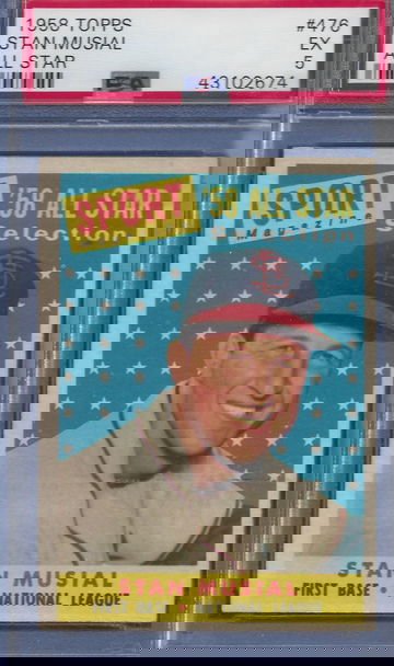 1958 Topps #476 Stan Musial PSA 5 