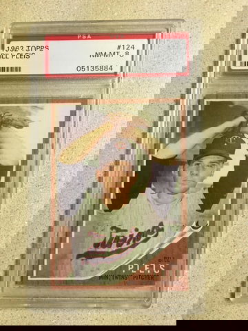 1962 Topps #124 Bill Pleis PSA 8 NM-MT TWINS 