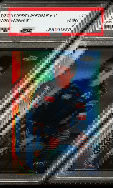 2020 Topps Chrome F1 Lando Norris Rookie RC IV Variation Refractor PSA 9 Formula 1