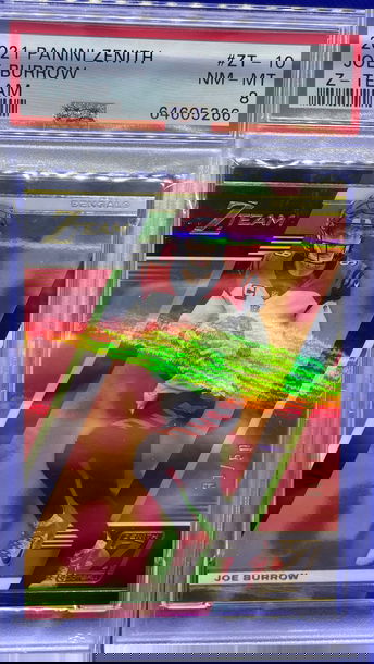 2021 Panini Zenith Z-Team Insert Joe Burrow 31/50 PSA 8 NM-MT Bengals SP