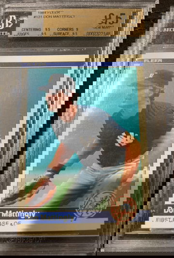 1984 Fleer Don Mattingly # 131 Rookie Bgs 9.5 Tuff Grade Yankees 