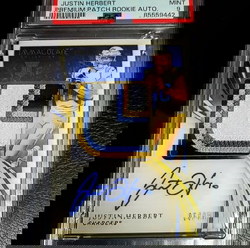 2020 Justin Herbert Immaculate Premium Patch Rookie Auto /49