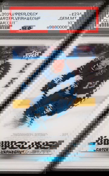 2019/20 Carter Verhaeghe Clear cut young gun PSA 