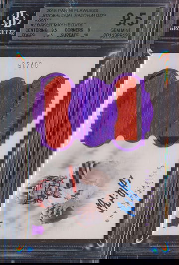 2018 Flawless Dual Patches Ruby RC AUTO BAKER MAYFIELD BGS 9.5/10 #/15
