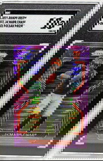 2021 Panini Prizm Ja'Marr Chase #337 SGC 10 Purple Pulsar Rookie RC