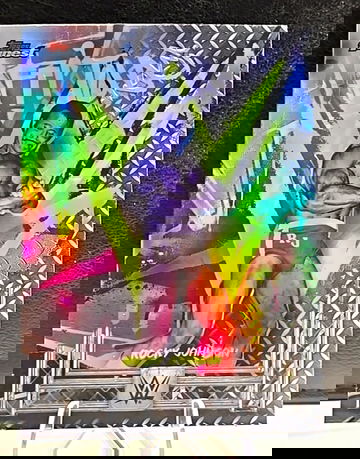 Topps Finest 2025 WWE  Rokcy Johnson  Attitude  Rare Refractor