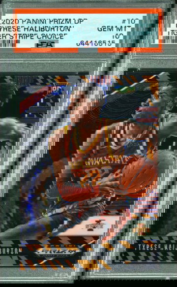 2020-21 Prizm Draft Tyrese Haliburton TIGER STRIPE Choice Gem Mint PSA 10 RC SSP